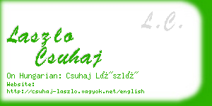 laszlo csuhaj business card